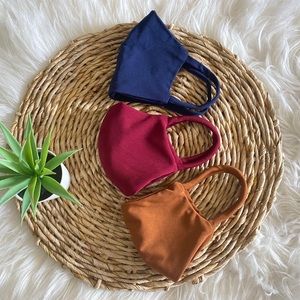 3-Pack Face Masks Neutral Colors